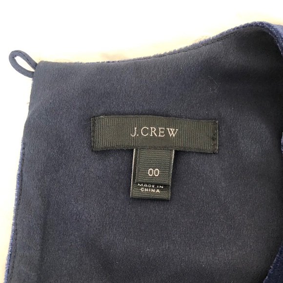 J Crew velvet ruffle hem dress in navy - Picture 2 of 2